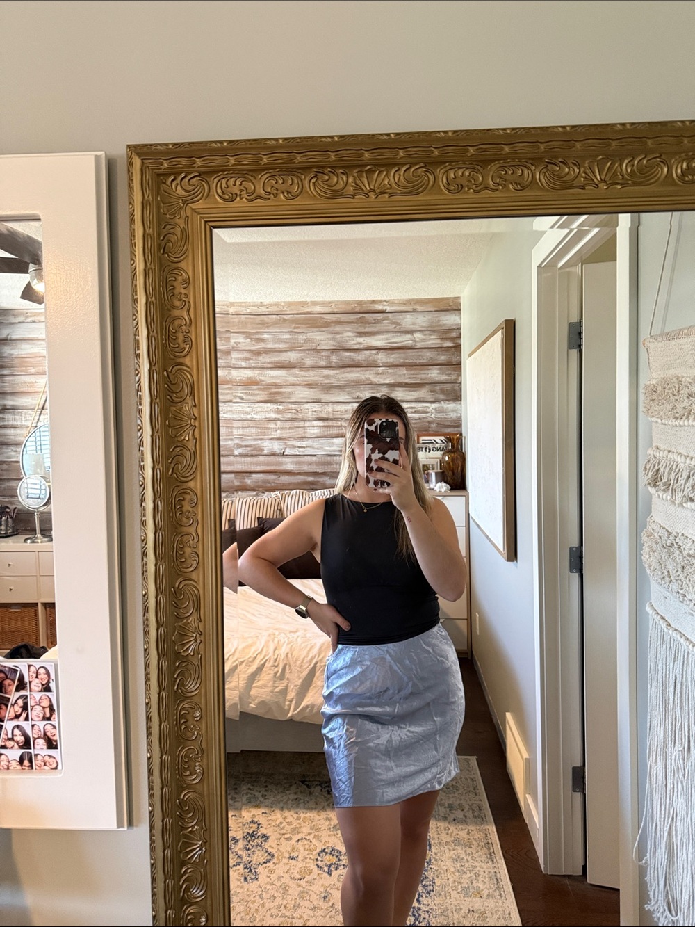 Aritzia Babaton Slip Satin Light Blue Skirt